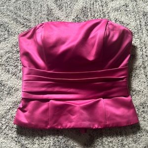 Hot Pink 100% Silk Corset